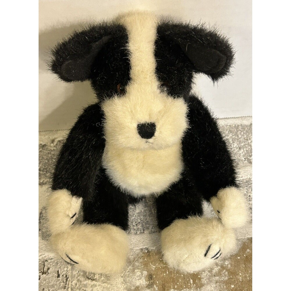 The Boyds Collection Ltd Black and White Dog With Jointed Legs Dated 1985